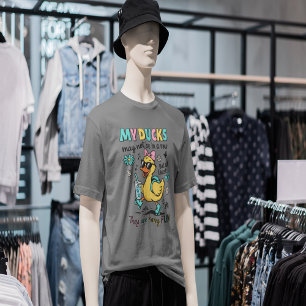 Lustige Enten nicht in einer Reihe  T-Shirt