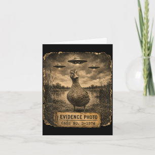 Lustige Enten-UFO-Beweisfoto-Alien-Humor  Karte