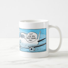 Lustige Enten und PilotCartoon-Tasse Kaffeetasse