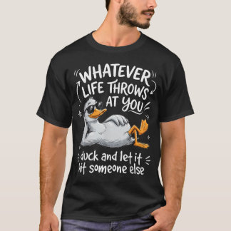 Lustige Enten-Zitat Humor ns Cartoon T-Shirt