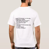 Lustige Entschuldigungen T der Schnurspieler T-Shirt (Rückseite)