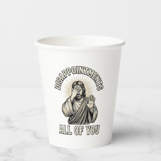 Lustige Enttäuschungen euch alle Vintage Gravur Pappbecher