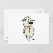 lustige Entzippelwolf-Schaf Postkarte (Vorne/Hinten)