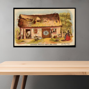 Lustige ephemere Ofenkunst-Anzeige Poster