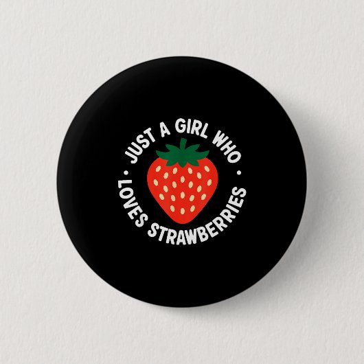 Lustige Erdbeer-Kunst für Mädchen Frauen Frucht Er Button (Vorderseite)