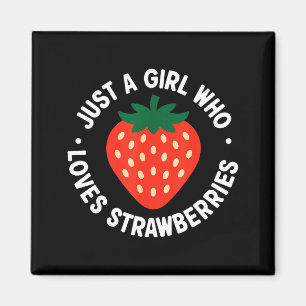 Lustige Erdbeer-Kunst für Mädchen Frauen Frucht Er Magnet