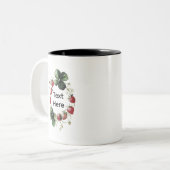 Lustige Erdbeere Zweifarbige Tasse (Vorderseite Links)