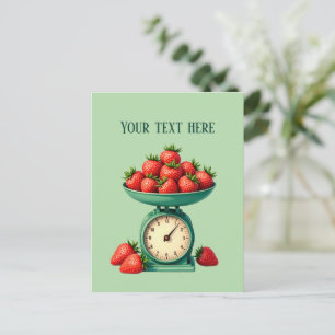 Lustige Erdbeerenverkäufer anpassbar Postkarte