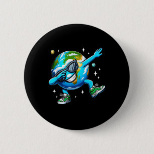 Lustige Erde Dab - Tag der Erde 2024 Jungen Kinder Button