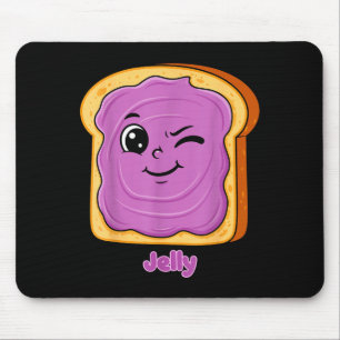 Lustige Erdnussbutter-Gelee-Freunde Süße Lebensmit Mousepad