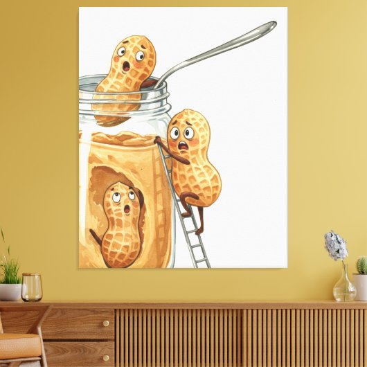 Lustige Erdnussbutter Leinwanddruck (Insitu (Wohnzimmer))