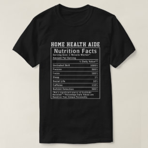 Lustige Ernährungsfakten für Heimhelfer als Gesche T-Shirt