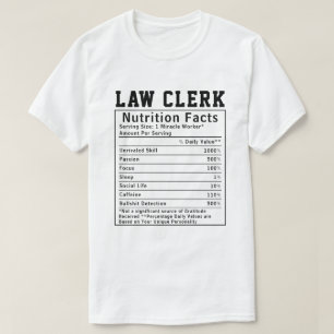 Lustige Ernährungsfakten für Justizangestellte als T-Shirt