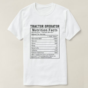 Lustige Ernährungsfakten für Traktorfahrer - Gesch T-Shirt