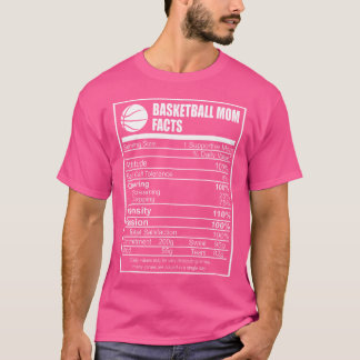 Lustige Ernährungstatsachen für Basketball-Mütter T-Shirt
