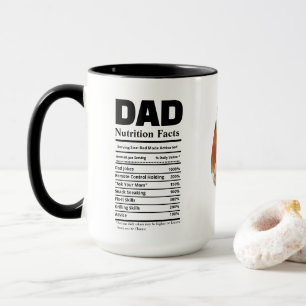 Lustige Ernährungstatsachen für Väter mit Fotos Tasse
