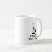 Lustige Ernsthafte Gans Büro Kaffeetasse (VorderseiteRechts)