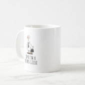 Lustige Ernsthafte Gans Büro Kaffeetasse (Vorderseite Links)