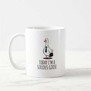 Lustige Ernsthafte Gans Büro Kaffeetasse