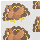 lustige Erntedank-Ding-Truthahn Stoff (Nahaufnahme)