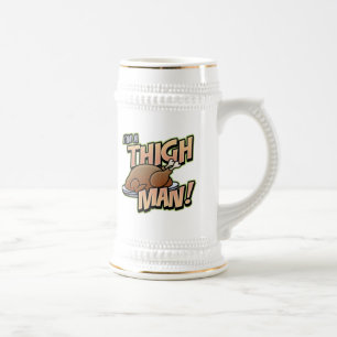 Lustige Erntedank-Schenkel-Mann-T - Shirts Bierglas