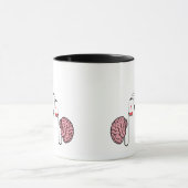Lustige Erschöpfte Gehirn Kaffeetasse (Zentrum)