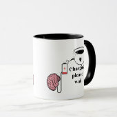 Lustige Erschöpfte Gehirn Kaffeetasse (VorderseiteRechts)