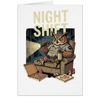 Lustige erschöpfte Nachteule isst Pizza Humor Kuns