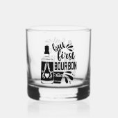 lustige erste Bourbon-Wortart Whiskyglas (Rückseite)