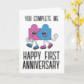 lustige erste Hochzeitskarten Karte (Gelbe Blume)