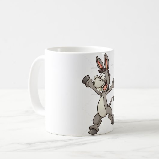 lustige Esel-Tasse Kaffeetasse (Vorderseite Links)