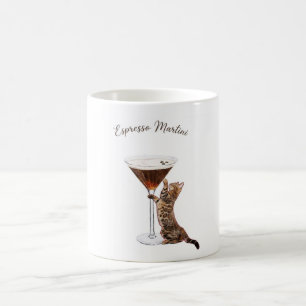 Lustige Espresso-Martini-Katzenliebhaber-Kaffeetas Kaffeetasse
