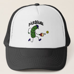 Lustige Essiggurke, die Pickleball spielt Truckerkappe
