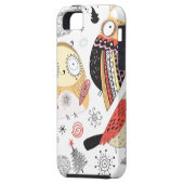 Lustige Eule der Beschaffenheit Case-Mate iPhone Hülle (Rückseite Links)