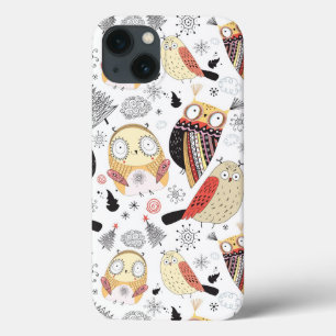 Lustige Eule der Beschaffenheit Case-Mate iPhone Hülle