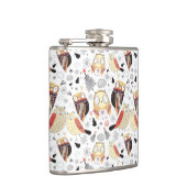 Lustige Eule der Beschaffenheit Flachmann (Rechts)