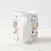 Lustige Eule der Beschaffenheit Jumbo-Tasse (Rückseite)