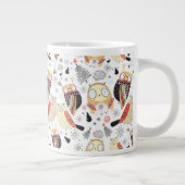 Lustige Eule der Beschaffenheit Jumbo-Tasse (Rechts)