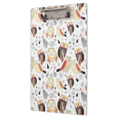 Lustige Eule der Beschaffenheit Klemmbrett (Links)