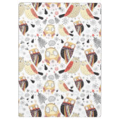 Lustige Eule der Beschaffenheit Klemmbrett (Rückseite)