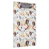 Lustige Eule der Beschaffenheit Klemmbrett (Rechts)