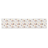 Lustige Eule der Beschaffenheit Kurzer Tischläufer (Horizontal)