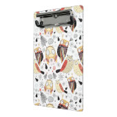 Lustige Eule der Beschaffenheit Mini Klemmbrett (Gewinkelt2)