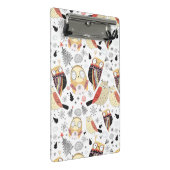 Lustige Eule der Beschaffenheit Mini Klemmbrett (Schrägansicht)