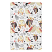 Lustige Eule der Beschaffenheit Mini Klemmbrett (Rückseite)