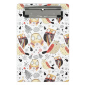 Lustige Eule der Beschaffenheit Mini Klemmbrett (Vorderseite)