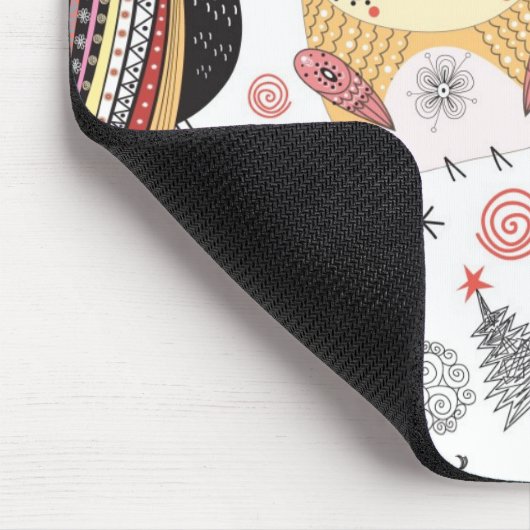 Lustige Eule der Beschaffenheit Mousepad (Ecke)