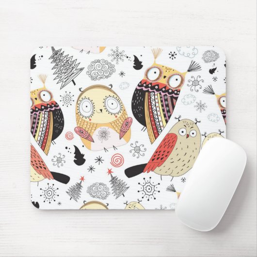 Lustige Eule der Beschaffenheit Mousepad (Mit Mouse)