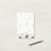 Lustige Eule der Beschaffenheit Post-it Klebezettel (Auf Schreibtisch)