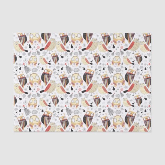 Lustige Eule der Beschaffenheit Seidenpapier (Vorderseite)